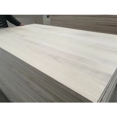 paulownia edge glued board with bleached white color