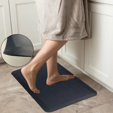 Черный серый резиновый Anti Усталость коврик PU / ПВХ Постоянный стол коврик