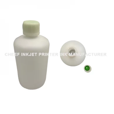 1000mlインク溶剤ボトル - 日立インキ溶剤のスケールマークなしの緑色の蓋