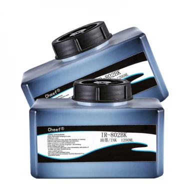 Schnelltrocknende Druckfarbe auf Acetonbasis IR-802BK Geruchsarmes BOPP-LDPE-HDPE für Domino-Tintenstrahldrucker