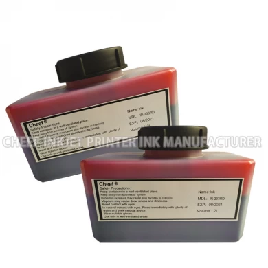 Alcohol based ink IR-233RD 1.2L printing red ink for Domino