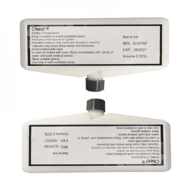 Domino için PVC üzerine hızlı kuruyan mürekkep IC-017AP yüksek yapışma özelliği