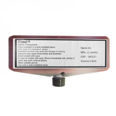 Tinta de codificação seca rápida IC-064RG que imprime tinta vermelha para Domino