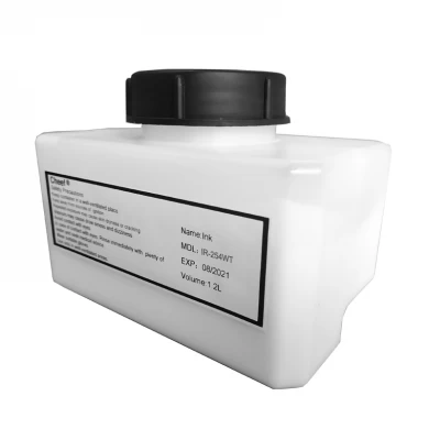 Fast dry ink IR-254WT heavy metal free printing white ink for Domino