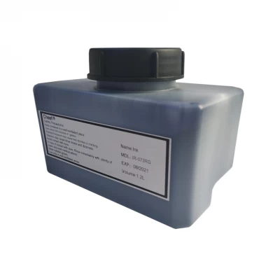 Encre d'imprimerie à séchage rapide IR-073RG Fluorescence bleue sous lumière UV pour Domino