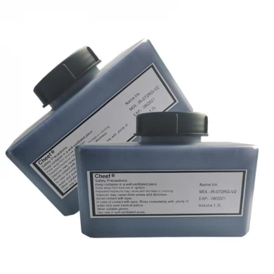 Fast drying black ink IR-072RG-V2 printing ink on PP for Domino