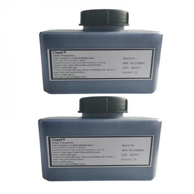 Fast drying black ink IR-270BKA printing ink on PVC for Domino