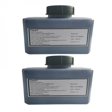 Fast drying ink IR-236BKA printing ink on organic glass for Domino