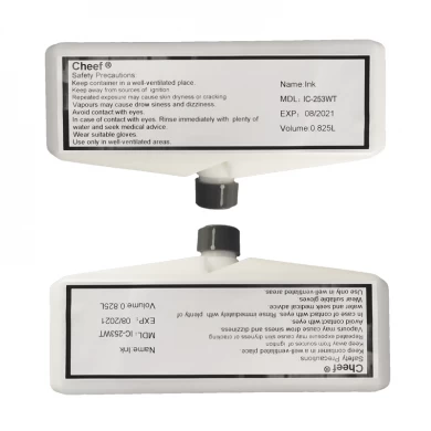 Industrielle Kodiertinte IC-253WT Tintenstrahldrucker weiße Tinte für Domino