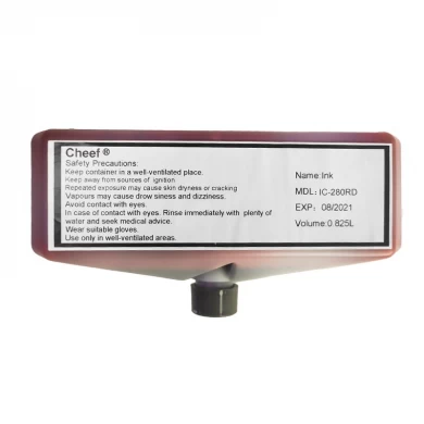 Domino için endüstriyel kodlama mürekkep IC-280RD hızlı kuru kırmızı mürekkep