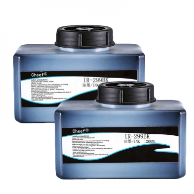 Inkjet fast drying printing ink  IR-299BK can Spray-printed metal for Domino