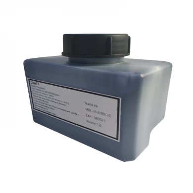 Tinta de baixo odor IR-803BK-V2 tinta preta seca ultra-rápida para Domino