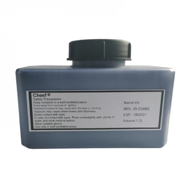 Tinta de impressão IR-234BK tinta de lavagem alcalina resistente a baixa temperatura para Dominó