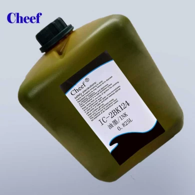 Universal black quick-drying IC-2BK124 moisture resistant ink for domino small character Inkjet Coding Printer