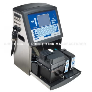 Videojet 1510 inkjet printer with positive air pressure pump and 6m throat and 70u nozzle and air drying device