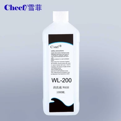 WL200 solución de limpieza para máquina de impresión de inyección de tinta de dominó 1000 ml