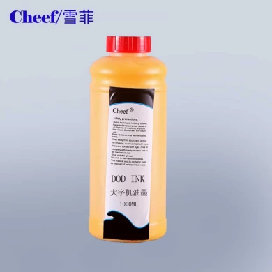 Yellow ink for large character inkjet printer usd on cement board