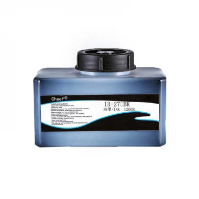 printer ink IR-270BK with goood adhesion in soft plastic for domino inkjet printer