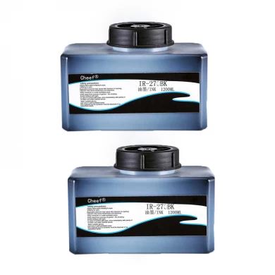 printer ink IR-270BK with goood adhesion in soft plastic for domino inkjet printer