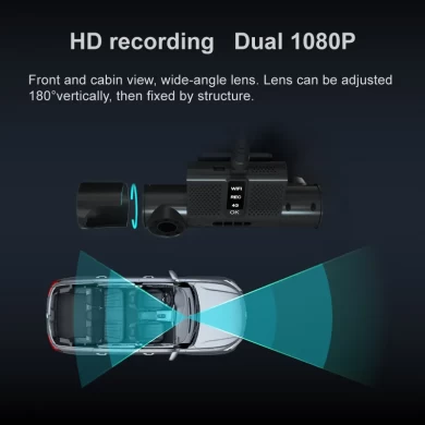 1080p duel lens car digital recorder mini HD dashcam is suitale for taxi and the trusk support 4G gps wifi easy install the car