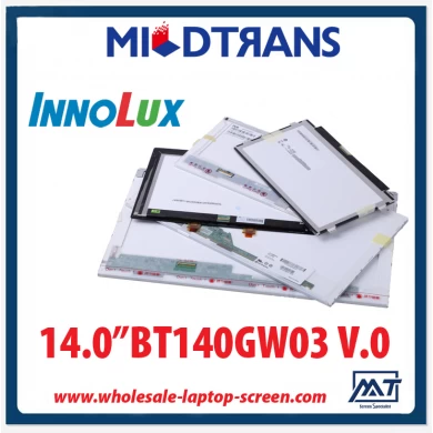 14.0 "Innolux WLED-Hintergrundbeleuchtung Laptop-LED-Anzeige BT140GW03 V.0 1366 × 768 cd / m2 200 C / R 600: 1