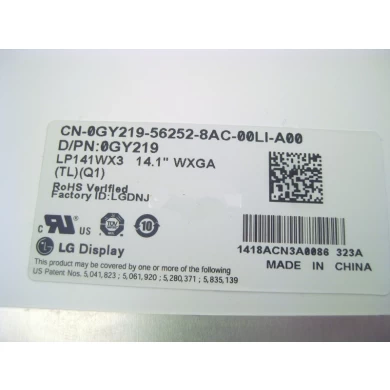 14,1 "LG Display CCFL Hintergrundbeleuchtung pc LP141WX3 LCD-Display-TLQ1 1280 × 800 cd / m2 220 C / R 400: 1
