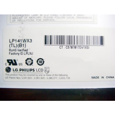 14,1 "LG Display CCFL Hintergrundbeleuchtung pc TFT LCD LP141WX3-TLB1 1280 × 800 cd / m2 200 C / R 300: 1