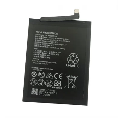 3340MAH HB356687ECW Remplacement de la batterie pour Huawei Honor 7x Pile Cell Phone Batterie
