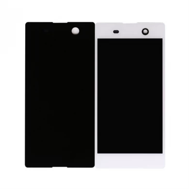 5.0 "Cep Telefonu LCD Meclisi Sony M5 Için Çift E5663 LCD Ekran Dokunmatik Ekran Digitizer Siyah