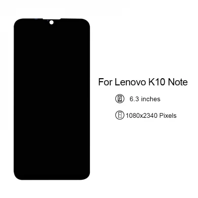 Pantalla táctil LCD del teléfono negro de 6.3 pulgadas para LENOVO K10 Nota Montaje digitalizador de pantalla LCD