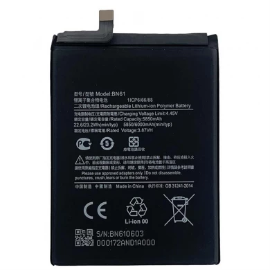 Batterie de téléphone portable 6000MAH BN61 pour le remplacement de la batterie Xiaomi Poco X3