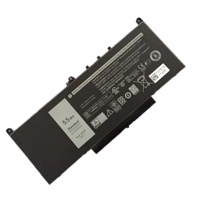 Batterie d'ordinateur portable 7,6 V 55Wh J60J5 pour Dell Latitude E7270, latitude 7470 batterie MC34Y 0MC34Y J60J5