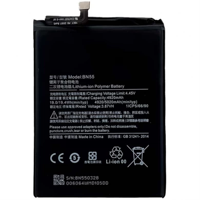 배터리 BN55 5020mAh Xiaomi Redmi 노트 9S 리튬 이온 배터리 교체