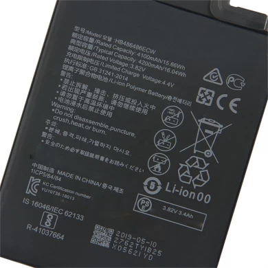 Bateria de venda quente de preço de fábrica HB486486ECW 4200mAh bateria para huawei p30 pro bateria