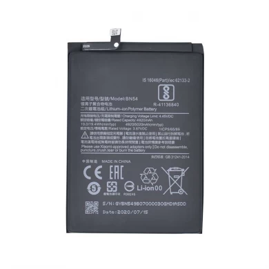 공장 가격 뜨거운 판매 배터리 BN54 5020mAh 배터리 Xiaomi Redmi 노트 9 배터리