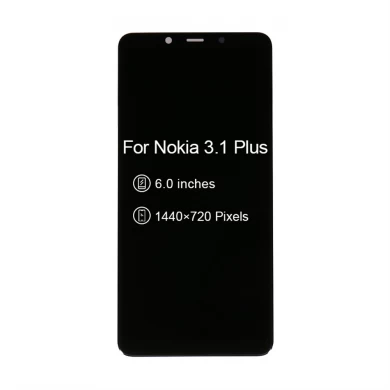 Prezzo di fabbrica per Nokia 3.1 Plus Display LCD Assemblaggio del telefono cellulare con digitalizzatore touch screen