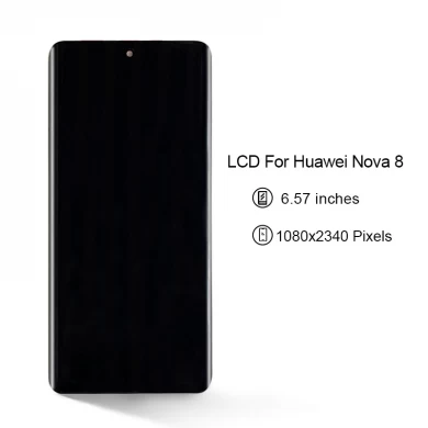 Için Huawei Nova 8 Cep Telefonu LCD Ekran Dokunmatik Ekran Digitizer Meclisi Siyah