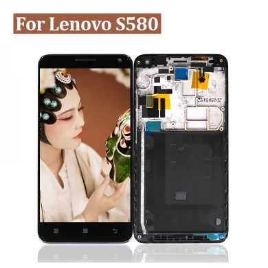 Para Lenovo S580 LCD Display Mobile The Touch Screen Digitalizador Montagem Substituição