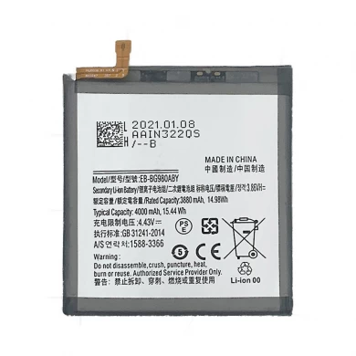 Pour Samsung Galaxy S20 G980 3800mAh EB-BG980ABY LI-ION Pile de remplacement de la batterie de remplacement de la batterie