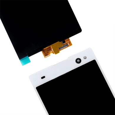 Для Sony C3 дисплей ЖК-экран с сенсорным экраном мобильного телефона Digitizer Сборка замены белый