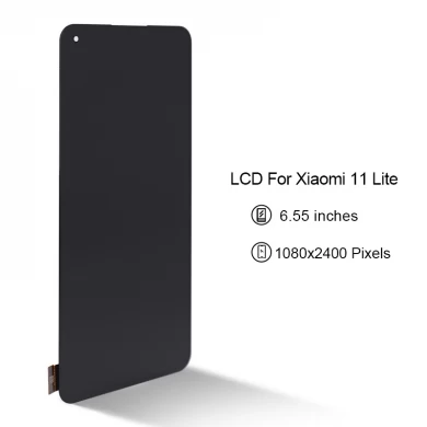 对于Xiaomi Mi 11 Lite LCD显示屏触摸屏数字转换器移动电话组件更换