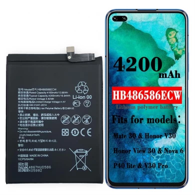 Huawei Mate 30 Proバッテリー工場のためのHB486486eCW 4200mAh携帯電話電池工場Price