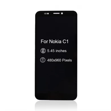 Yüksek Kalite 5.45 "Nokia C1 Ekran LCD Cep Telefonu LCD Montaj için LCD Dokunmatik Ekran Digitizer