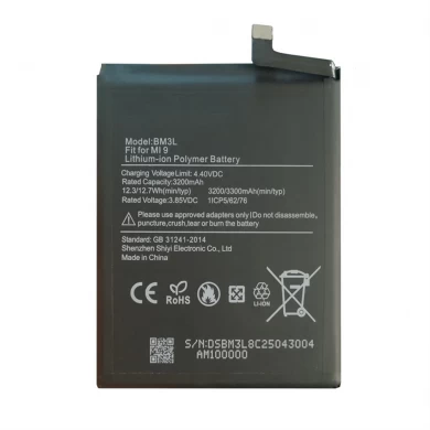 Vendita calda per Xiaomi MI 9 Batteria BM3L Sostituzione della batteria del telefono 3300mAh