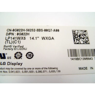 شاشة LCD LED شاشة عرض الكمبيوتر المحمول عادي 14.1 "30pins LP141WX5-TLC1