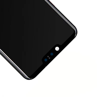 Affichage LCD avec écran de numérisation à écran tactile de cadre pour LG G7 G710 Téléphone LCD blanc / noir