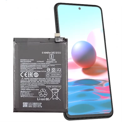 Bateria de Li-ion para Xiaomi Redmi Nota 10 BN59 3.85V 5000mAh Substituição da bateria do telefone móvel