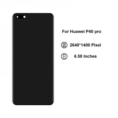 Мобильный телефон ЖК-дисплей Сенсорный экран в сборе с монтажом для Huawei P40 Pro LCD Black