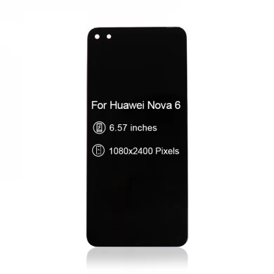 Huawei Nova 6 Ecran 터치 스크린 디스플레이 디지타이저 어셈블리 블랙 휴대 전화 LCD 화면
