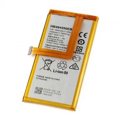 Nouvelle batterie HB494590EBC 3100mAh pour Huawei Honor 7 Remplacement de la batterie de téléphones mobiles